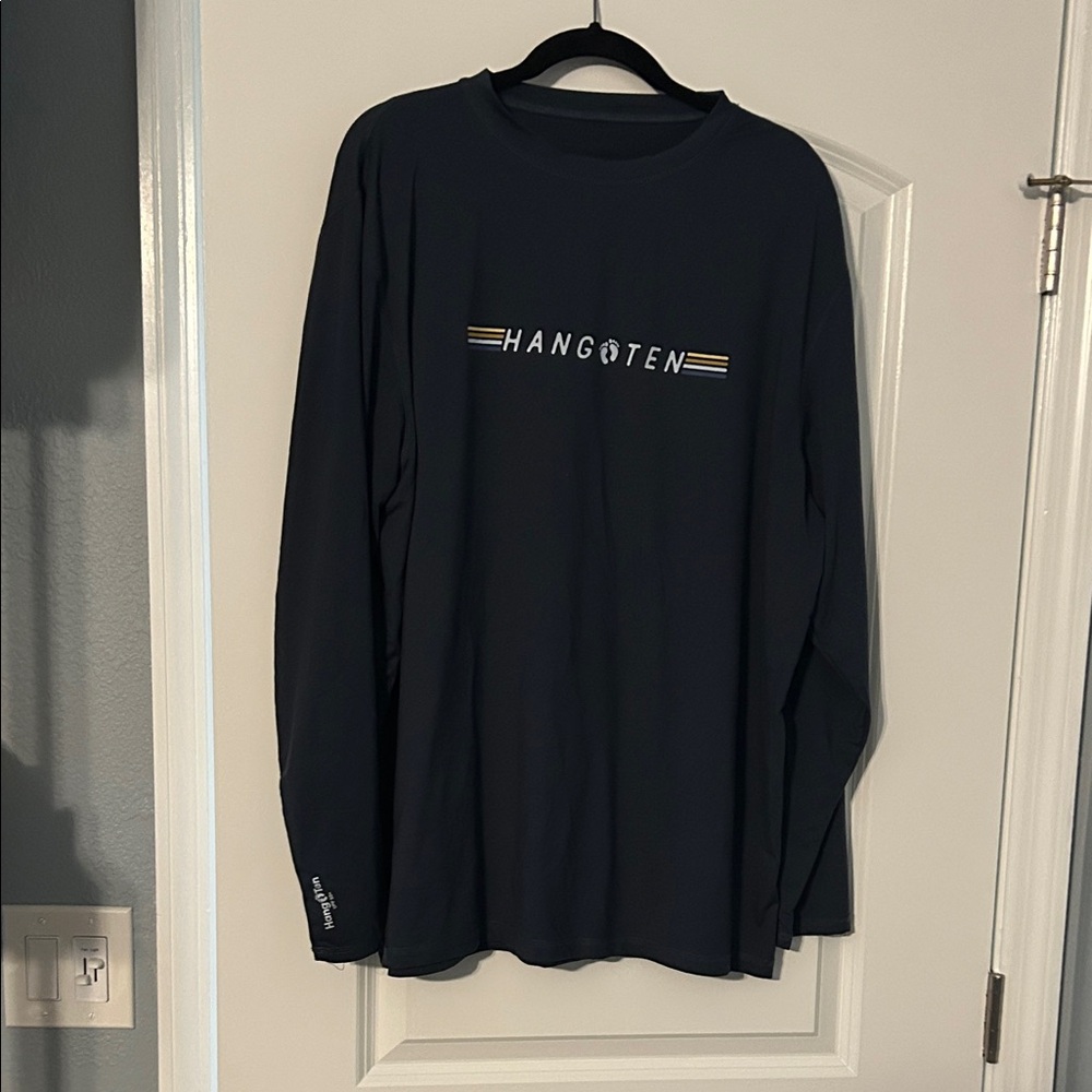 Hang Ten Long Sleeve T-Shirt – XL – Dark Gray – Surf Style Graphic